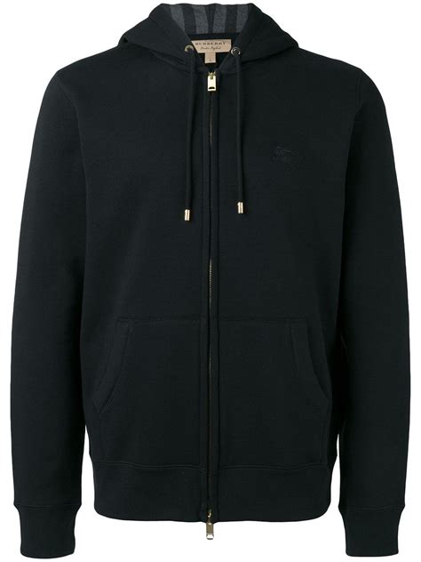 burberry zip hoodie black|burberry half zip hoodie men.